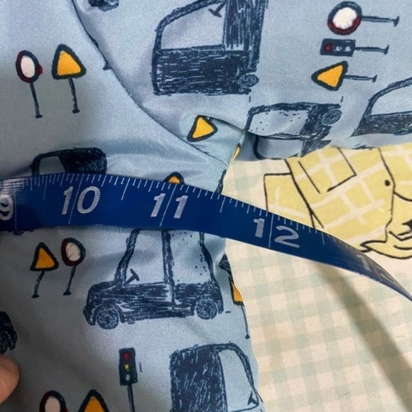 Baby outerwear bodysuit jacket onesie blue tractor print size 2M-6M - Picture 7 of 10